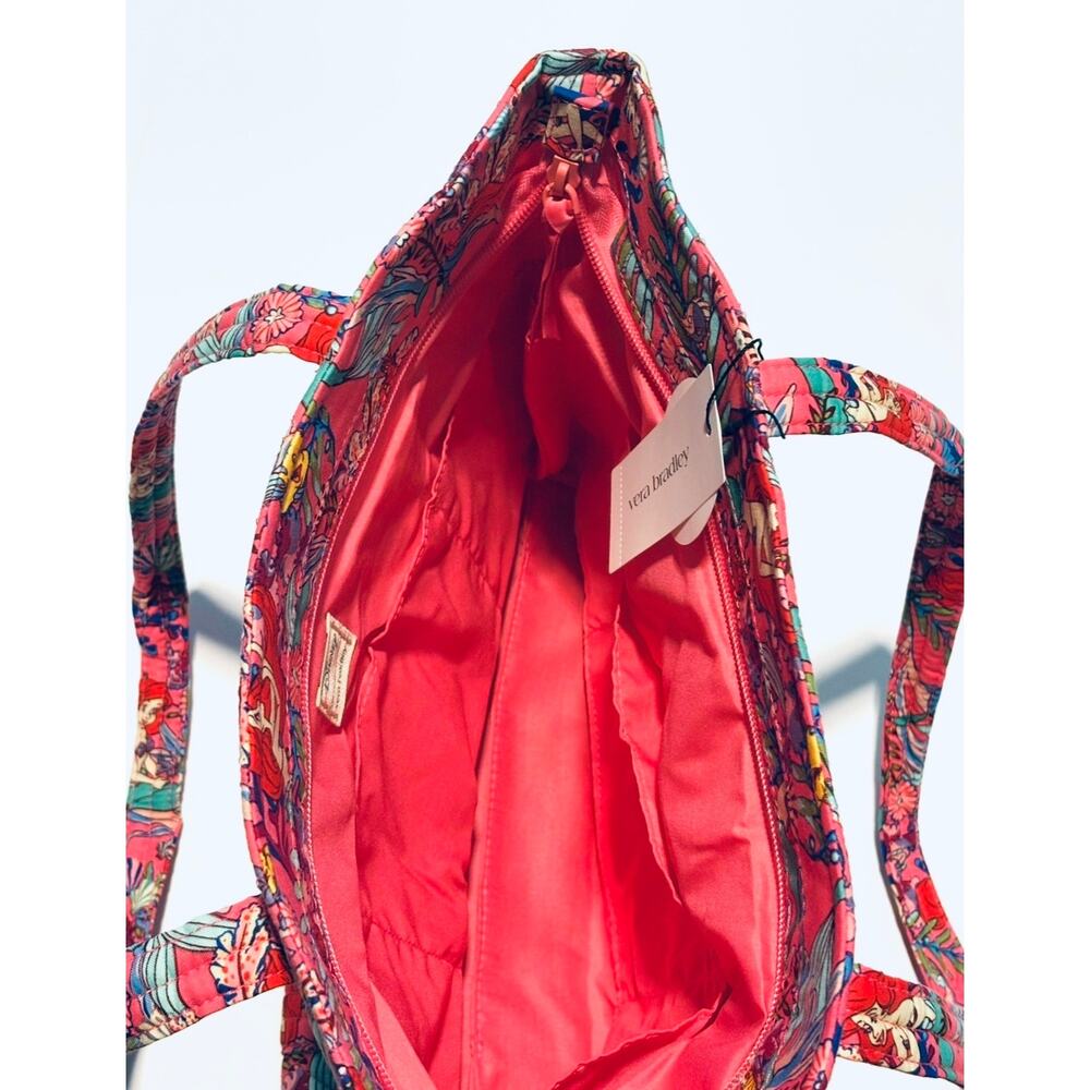 Vera Bradley Ariel’s Pink Lagoon Small Vera Tote Purse Bag Little Mermaid EXACT - Picture 7 of 16